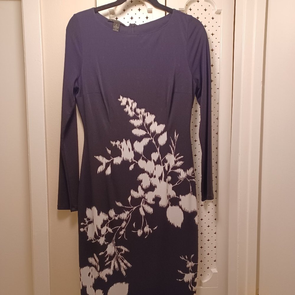 INC Purple/White Cocktail dress, Size Medium